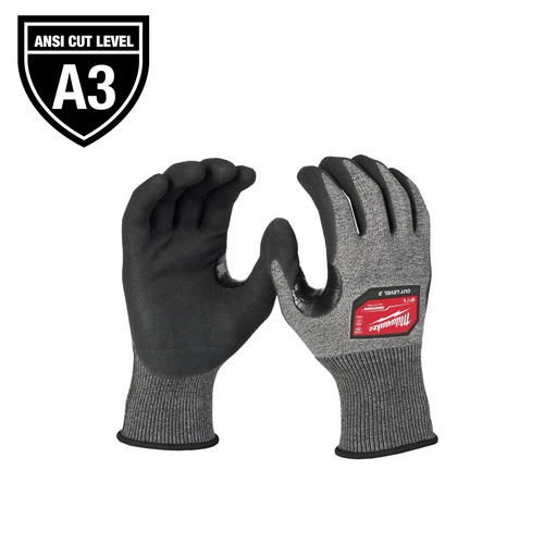 Milwaukee Tool Cut Level 3 High-Dexterity Nitrile Dipped Gloves - L