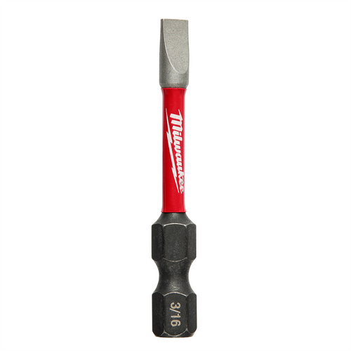 Milwaukee Tool SHOCKWAVE 2" Impact Slotted 3/16" Power Bits (Bulk 25)