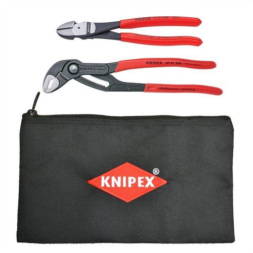 KNIPEX 8 Diagonal and 10 Cobra w/ pouch