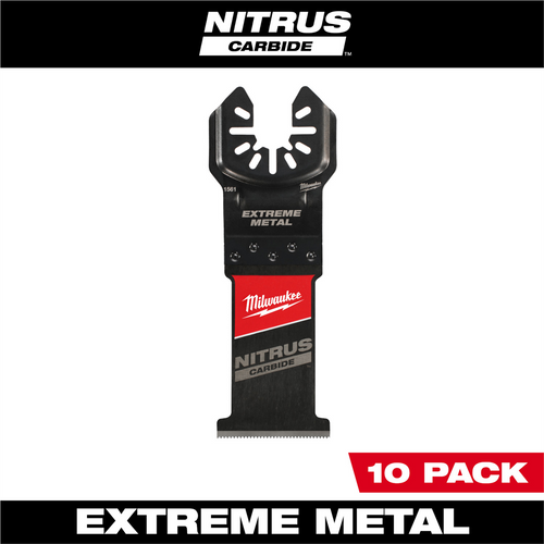 Milwaukee Tool NITRUS CARBIDE Extreme Metal Universal Fit OPEN-LOK Multi-Tool Blade 10PK Milwaukee Tool NITRUS CARBIDE Extreme Metal Universal Fit OPEN-LOK Multi-Tool Blade 10PK