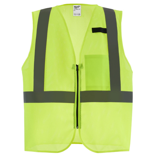 Milwaukee Tool Class 2 High Visibility Yellow Mesh One Pocket Safety Vest - S/M (ANSI/CSA) Milwaukee Tool Class 2 High Visibility Yellow Mesh One Pocket Safety Vest - S/M (ANSI/CSA)