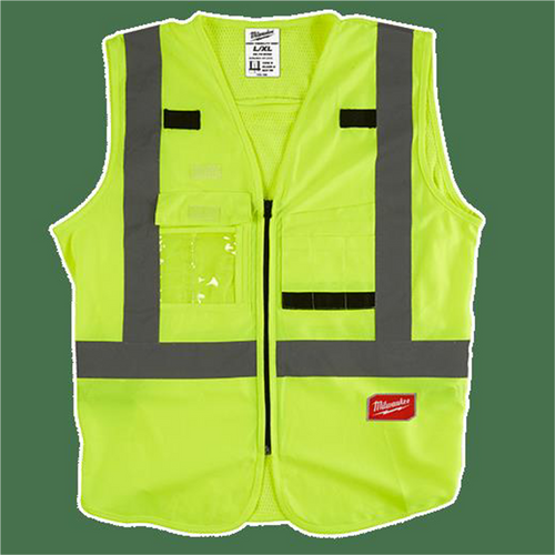 Milwaukee Tool Class 2 High Visibility Yellow Safety Vest - 4XL/5XL (CSA)