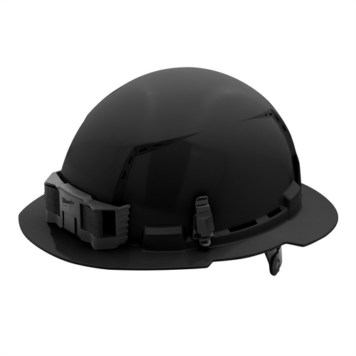 Milwaukee Tool BOLT Black Full Brim Vented Hard Hat w/6pt Ratcheting Suspension (USA) - Type 1, Class C
