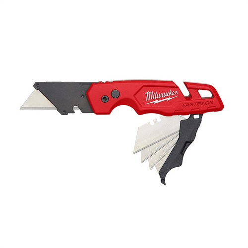 Milwaukee Tool FASTBACK Folding Utility Knife with Blade Storage Milwaukee Tool FASTBACK Folding Utility Knife with Blade Storage