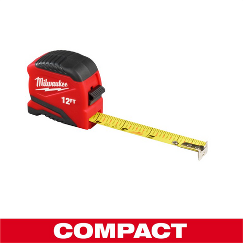 Milwaukee Tool 12ft Compact Tape Measure Milwaukee Tool 12ft Compact Tape Measure