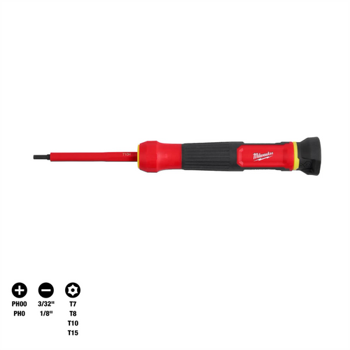 Milwaukee Tool 8-in-1 1000V Insulated Precision Multi-Bit Screwdriver Milwaukee Tool 8-in-1 1000V Insulated Precision Multi-Bit Screwdriver