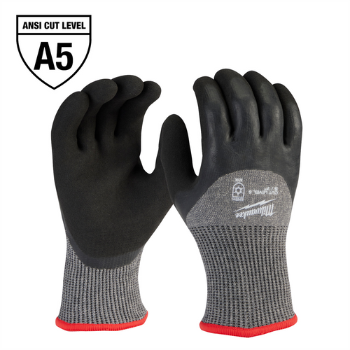 Milwaukee Tool Cut Level 5 Winter Dipped Gloves - XL Milwaukee Tool Cut Level 5 Winter Dipped Gloves - XL