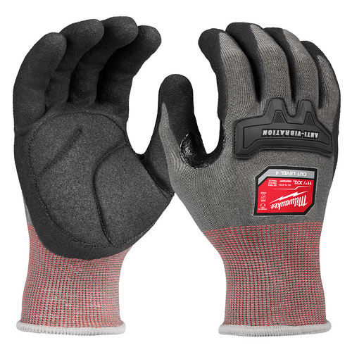 Milwaukee Tool Anti-Vibration Cut Level 4 High Dexterity Nitrile Dipped Glove - XL