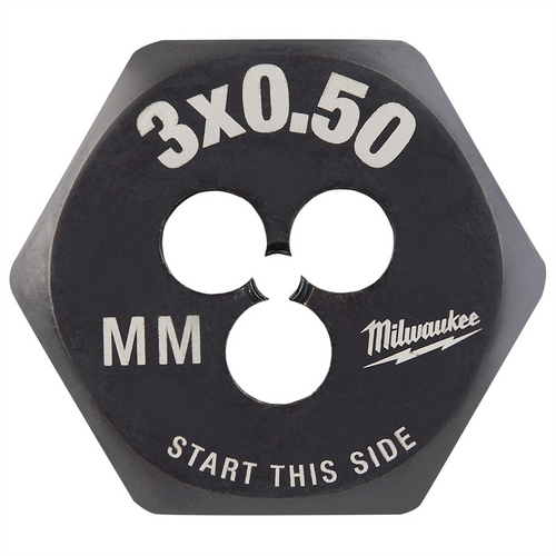 Milwaukee Tool M3-0.50 mm 1-Inch Hex Threading Die