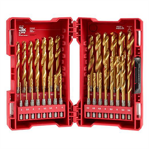 Milwaukee Tool 4.5mm Metric Titanium SHOCKWAVE Red Helix Bit