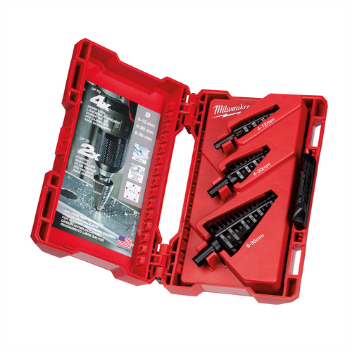Milwaukee Tool Step Drill Bit Set Metric - 3PC Milwaukee Tool Step Drill Bit Set Metric - 3PC