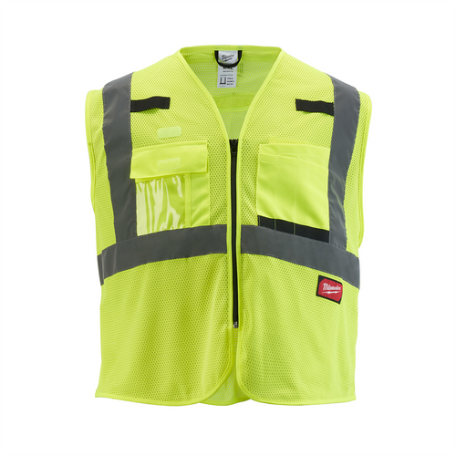 Milwaukee Tool Class 2 High Visibility Yellow Mesh Safety Vest - S/M Milwaukee Tool Class 2 High Visibility Yellow Mesh Safety Vest - S/M