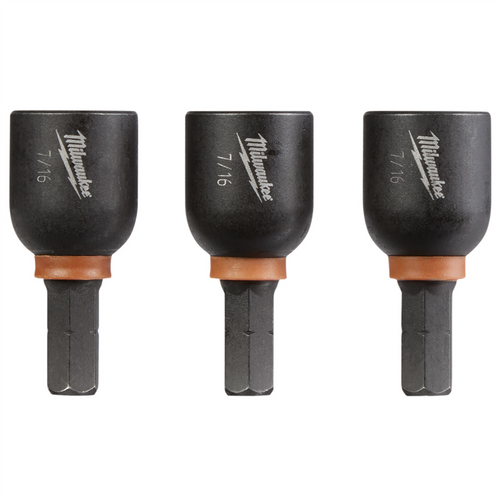Milwaukee Tool SHOCKWAVE Impact Duty 7/16&rdquo; Insert Magnetic Nut Driver 3PK