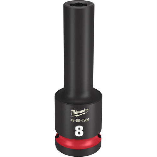 Milwaukee Tool SHOCKWAVE Impact Duty  1/2"Drive 8MM Deep 6 Point Socket
