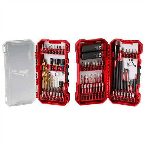 Milwaukee Tool SHOCKWAVE Impact Duty Drill, Drive & Fasten Set &hyphen; 75PC