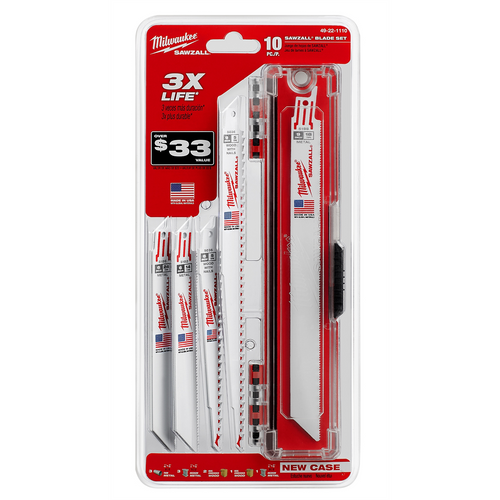 Milwaukee Tool SAWZALL General Purpose 10pc Blade Set Milwaukee Tool SAWZALL General Purpose 10pc Blade Set