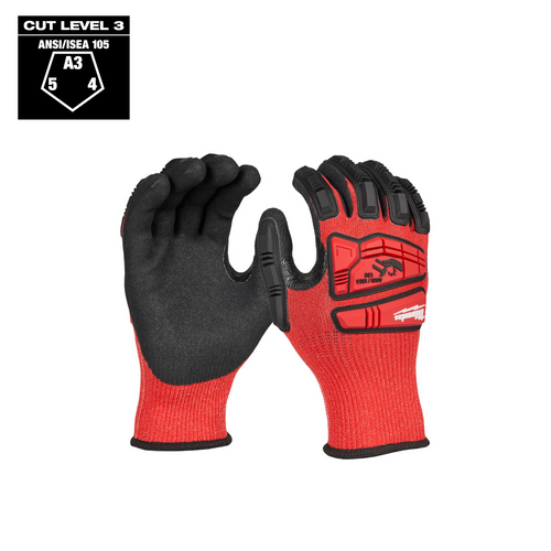 Milwaukee Tool Impact Cut Level 3 Nitrile Dipped Gloves - Medium