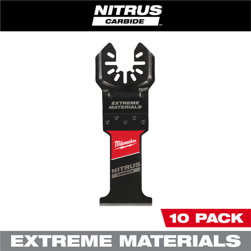 Milwaukee Tool NITRUS CARBIDE Extreme Materials Universal Fit OPEN-LOK Multi-Tool Blade 10PK Milwaukee Tool NITRUS CARBIDE Extreme Materials Universal Fit OPEN-LOK Multi-Tool Blade 10PK
