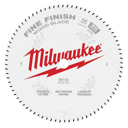Milwaukee Tool 12" 80T Fine Finish Circular Saw Blade Milwaukee Tool 12" 80T Fine Finish Circular Saw Blade