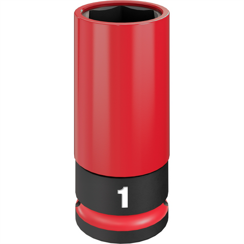 Milwaukee Tool SHOCKWAVE Impact Duty 1/2 Drive 1" SAE Lug Nut Wheel Socket