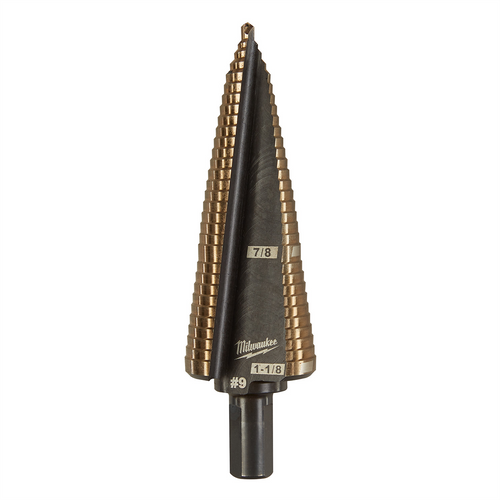 Milwaukee Tool Cobalt Step Drill Bit #9 (7/8-1-1/8") Milwaukee Tool Cobalt Step Drill Bit #9 (7/8-1-1/8")