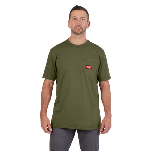 Milwaukee Tool GRIDIRON Pocket T-Shirt - Short Sleeve Green M