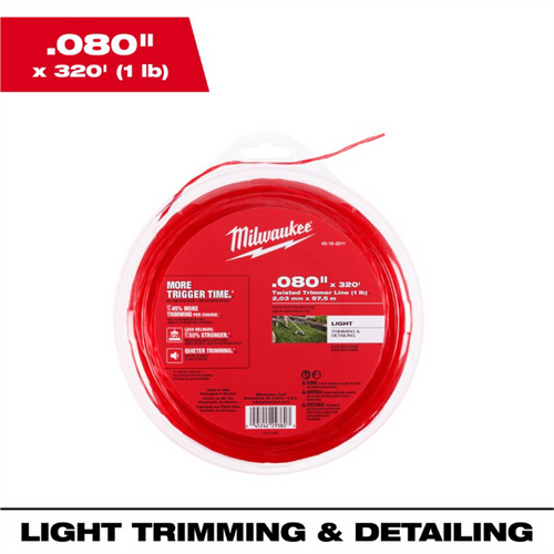 Milwaukee Tool .080 X 320 Trimmer Line Milwaukee Tool .080 X 320 Trimmer Line