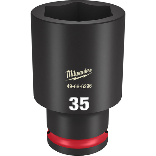 Milwaukee Tool SHOCKWAVE Impact Duty 1/2"Drive 35MM Deep 6 Point Socket Milwaukee Tool SHOCKWAVE Impact Duty 1/2"Drive 35MM Deep 6 Point Socket