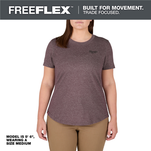 Milwaukee Tool Women's FREEFLEX Hybrid  Tee - Short Sleeve -  Purple - XL