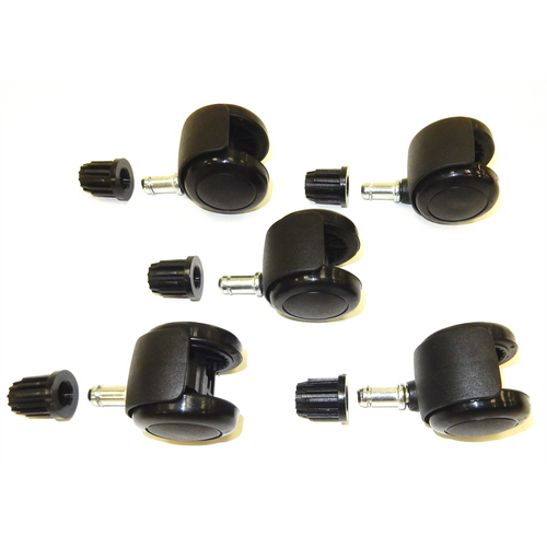 ShopSol Casters, Industrial-Base Hard Floor (Set of 5)