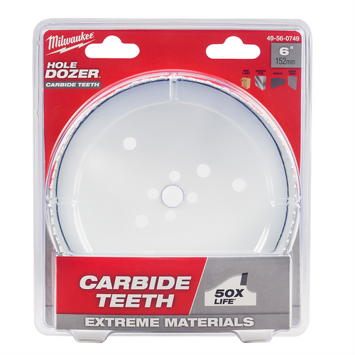 Milwaukee Tool 6" HOLE DOZER with Carbide Teeth Hole Saw