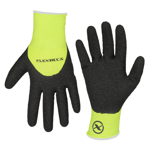 Legacy Manufacturing Flexzilla® Pro 3/4 Crinkle Latex Dip Gloves, Crinkle Latex Palm, Black/ZillaGreen™, M Legacy Manufacturing Flexzilla® Pro 3/4 Crinkle Latex Dip Gloves, Crinkle Latex Palm, Black/ZillaGreen™, M
