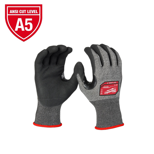 Milwaukee Tool Cut Level 5 High-Dexterity Nitrile Dipped Gloves - XL
