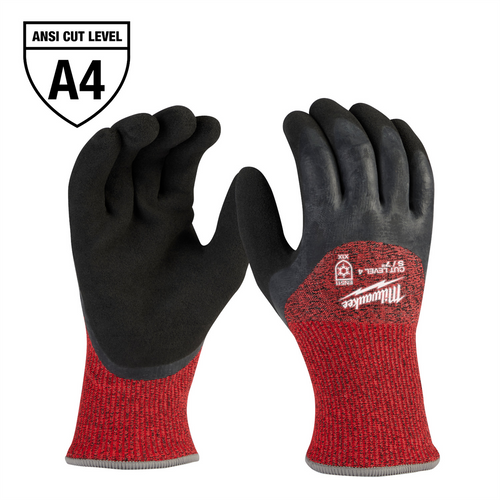 Milwaukee Tool Cut Level 4 Winter Dipped Gloves - XL Milwaukee Tool Cut Level 4 Winter Dipped Gloves - XL