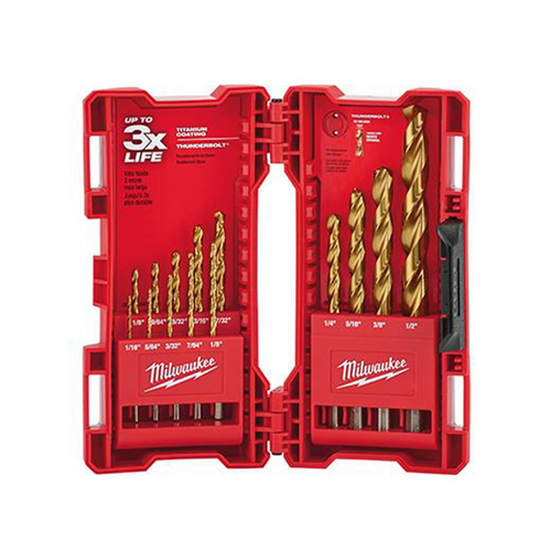 Milwaukee Tool THUNDERBOLT Titanium Drill Bit Set &hyphen; 14PC