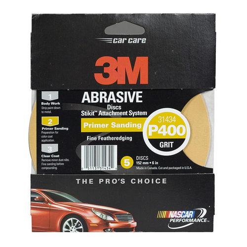 3M DISC ROLLS-GOLD STIKIT 6" P400 5/PK 10/CASE