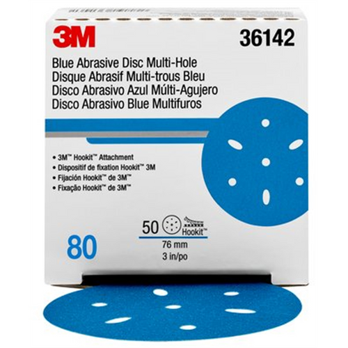 3M 3M Hookit Blue Abrasive Disc Multihole 4bx. per ca 3M 3M Hookit Blue Abrasive Disc Multihole 4bx. per ca