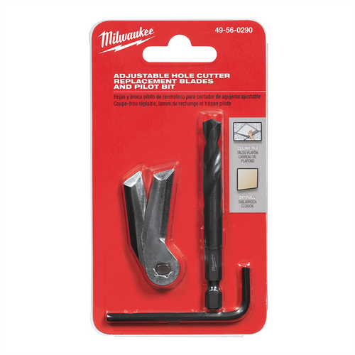 Milwaukee Tool Adjustable Hole Cutter Replacement Blades and Pilot Bit Milwaukee Tool Adjustable Hole Cutter Replacement Blades and Pilot Bit