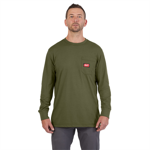 Milwaukee Tool GRIDIRON Pocket T-Shirt - Long Sleeve Green 2X Milwaukee Tool GRIDIRON Pocket T-Shirt - Long Sleeve Green 2X