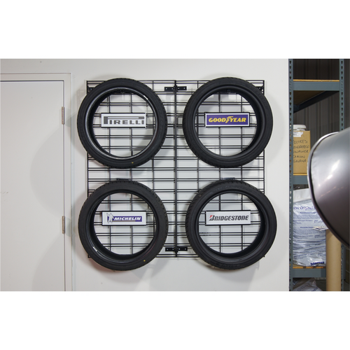 Martins Industries WALL GRID TIRE DISPLAY WITH HOOKS