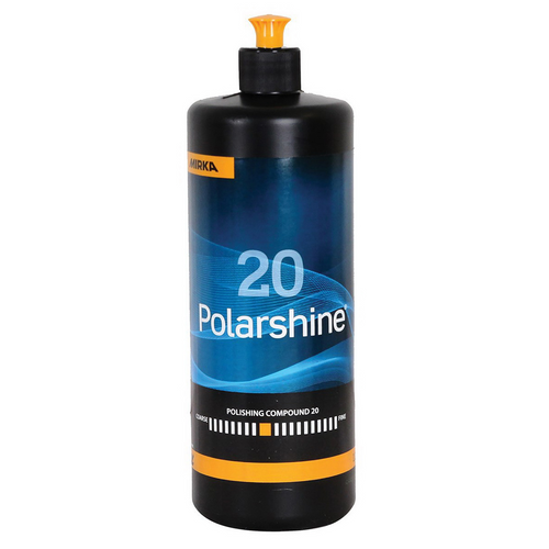 Mirka Abrasives Polarshine PC20-1L Polishing Compound, 1 L Bottle, White, Paste Mirka Abrasives Polarshine PC20-1L Polishing Compound, 1 L Bottle, White, Paste
