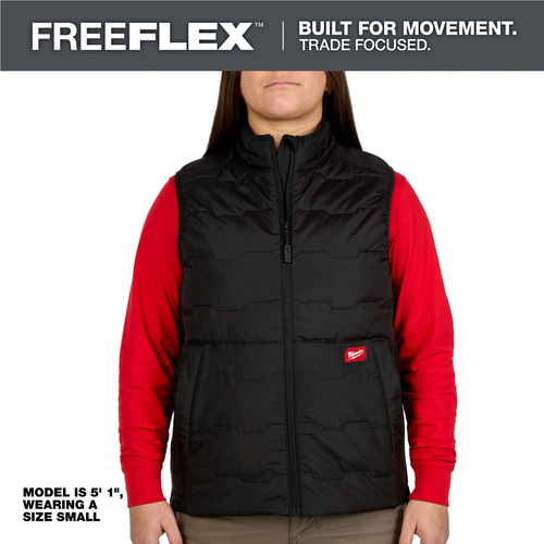 Milwaukee Tool Womens FREEFLEX Lightweight Insulated Vest Black M