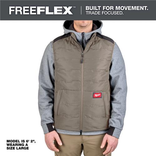 Milwaukee Tool FREEFLEX Lightweight Insulated Vest Brown 2X