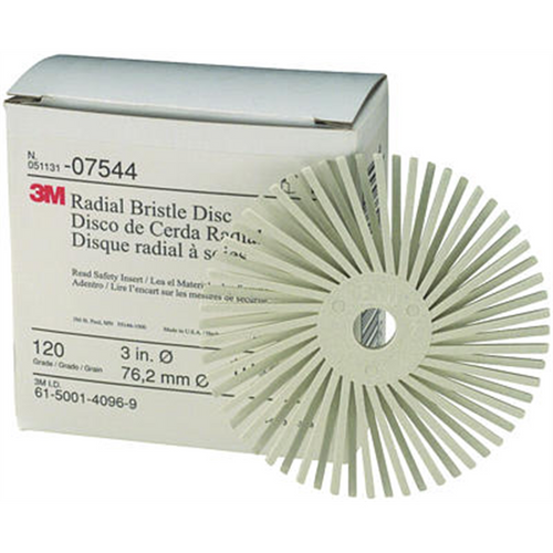 3M DISCS RADIAL BRISTLE 3" 120 GRADE 3M DISCS RADIAL BRISTLE 3" 120 GRADE