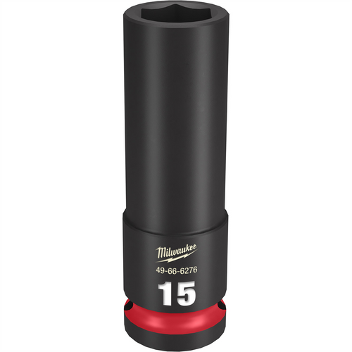 Milwaukee Tool SHOCKWAVE Impact Duty 1/2"Drive 15MM Deep 6 Point Socket Milwaukee Tool SHOCKWAVE Impact Duty 1/2"Drive 15MM Deep 6 Point Socket
