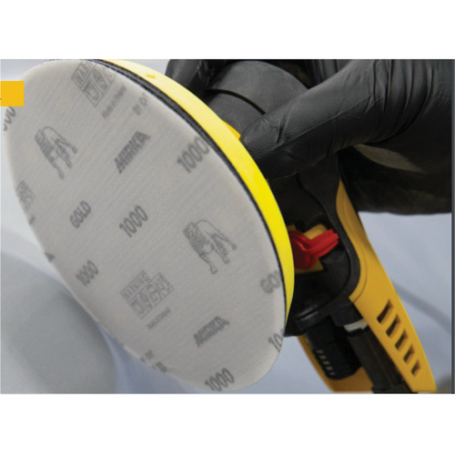 Mirka Abrasives Gold 23-6NHF-1000 Semi Open-Coated Sanding Disc, 6 in Dia, 1000 Grit