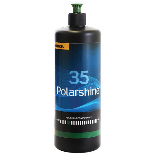 Mirka Abrasives Polarshine PC35-1L Polishing Compound, 1 L Bottle, White, Paste Mirka Abrasives Polarshine PC35-1L Polishing Compound, 1 L Bottle, White, Paste