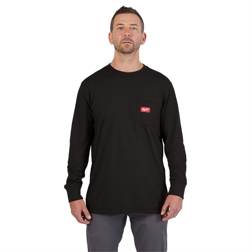Milwaukee Tool GRIDIRON Pocket T-Shirt - Long Sleeve Black 2X Milwaukee Tool GRIDIRON Pocket T-Shirt - Long Sleeve Black 2X