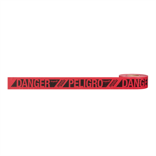 Milwaukee Tool 500 ft. Reinforced Red Barricade Tape - Danger/Peligro Milwaukee Tool 500 ft. Reinforced Red Barricade Tape - Danger/Peligro