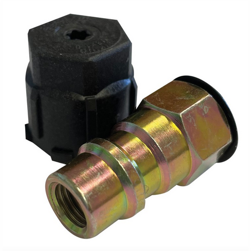 Mastercool STRAIGHT ADAPTERS W/VALVE CORE & SERVICE PORT CAPS